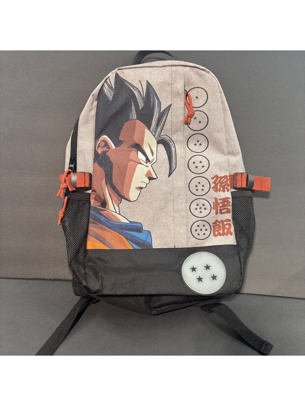 Dragon Ball Z Gohan 18" Laptop Backpack, Grey And Black